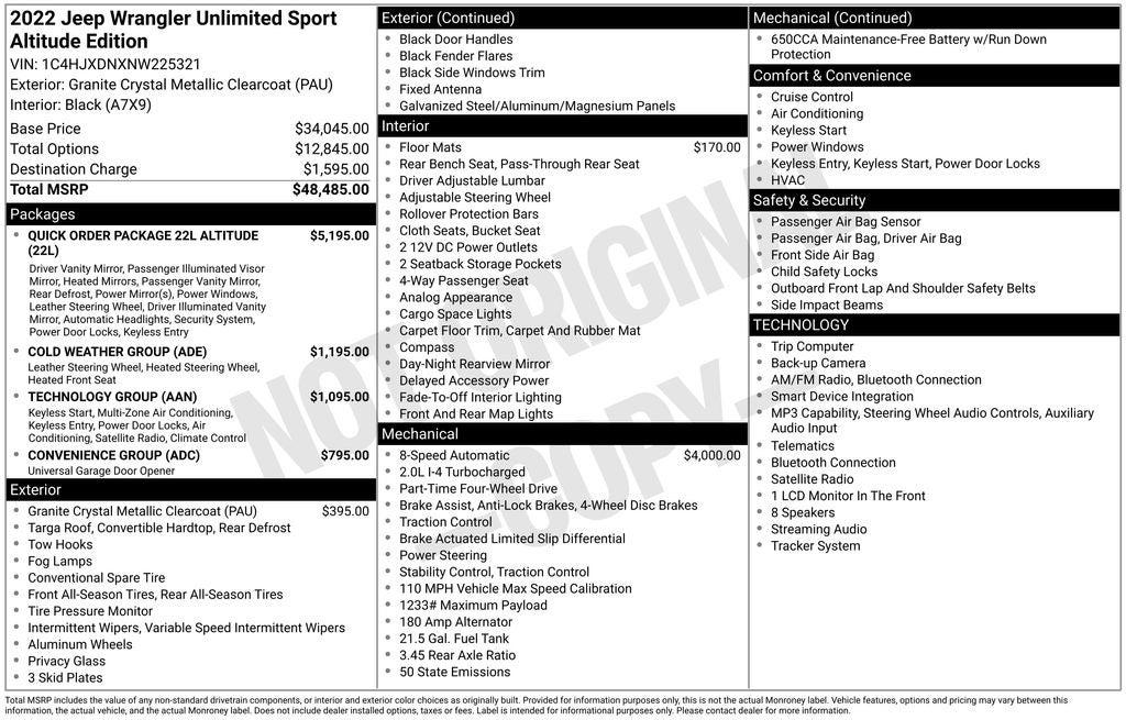 2022 Jeep Wrangler Unlimited Sport Altitude