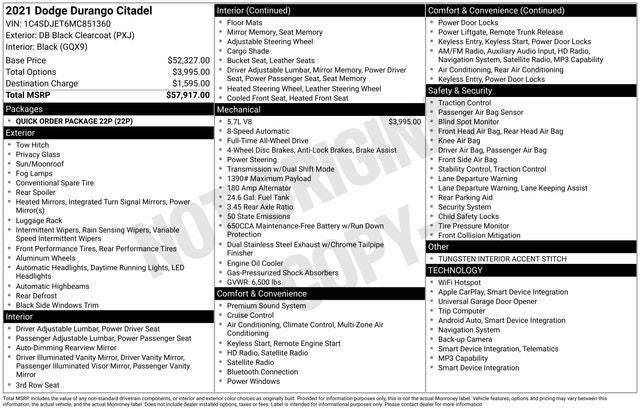 2021 Dodge Durango Citadel