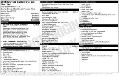 2024 RAM 1500 Big Horn Crew Cab 4x4 5'7' Box