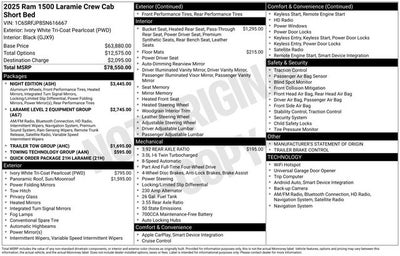 2025 RAM 1500 Laramie Crew Cab 4x4 5'7' Box