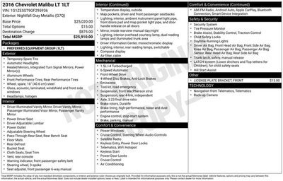 2016 Chevrolet Malibu LT 1LT