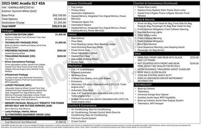 2023 GMC Acadia AWD SLT