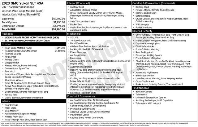 2023 GMC Yukon SLT