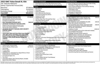 2022 GMC Yukon XL 4WD Denali