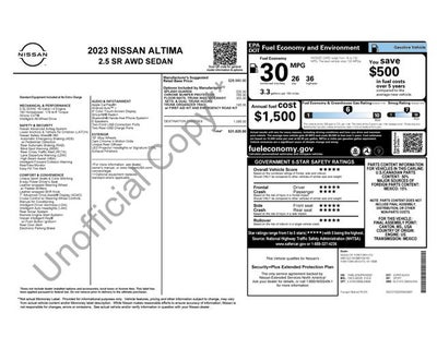 2023 Nissan Altima SR Intelligent AWD
