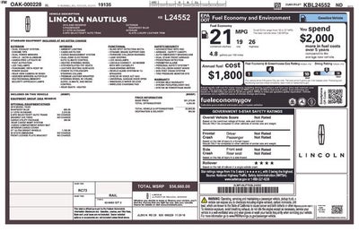2019 Lincoln Nautilus Reserve