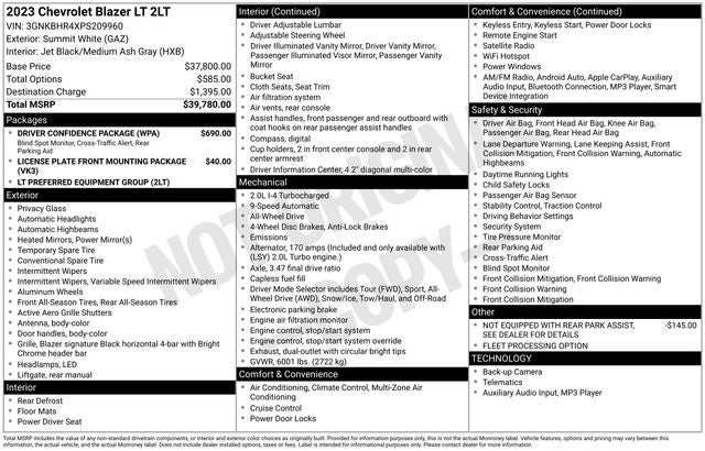 2023 Chevrolet Blazer AWD 2LT