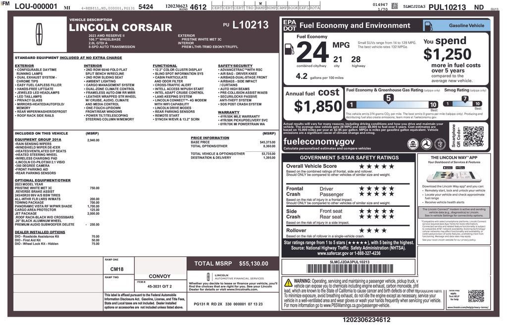 2023 Lincoln Corsair Reserve