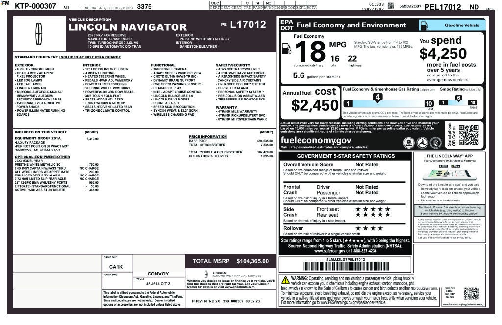 2023 Lincoln Navigator Reserve