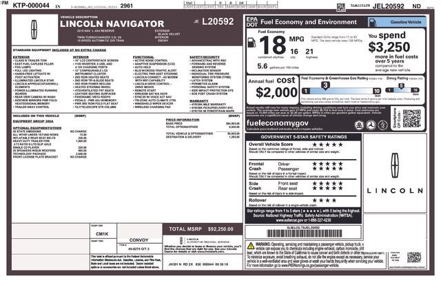 2018 Lincoln Navigator L Reserve