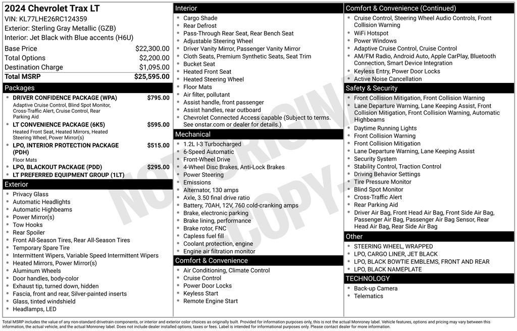 2024 Chevrolet Trax FWD LT