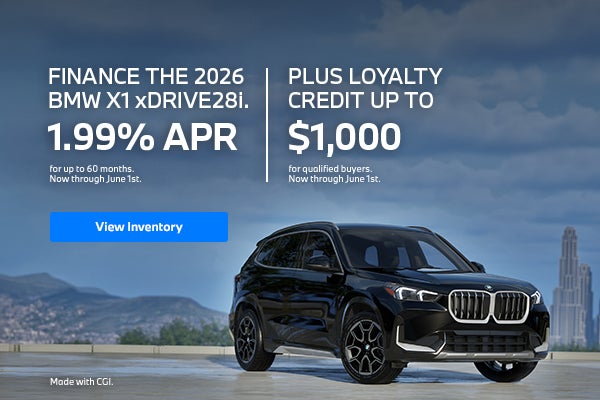 Finance The 2026 BMW X1 xDrive28i. 1.99% APR